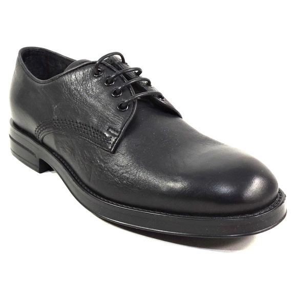 ALBERTO CICCIOLI 🇮🇹 MEN'S BLACK SOFT LEATHER COMFORT OXFORD SHOES - Picture 3 of 7